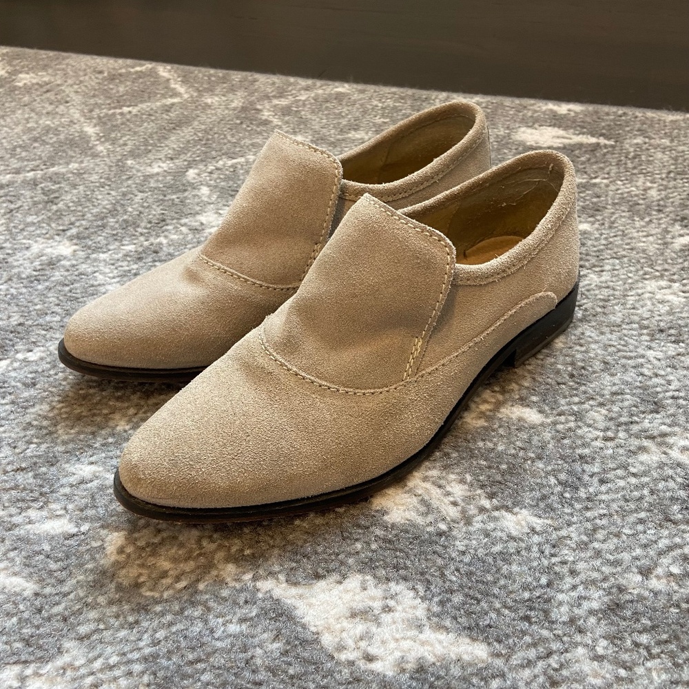 Free People Brady Suede Loafers in Taupe